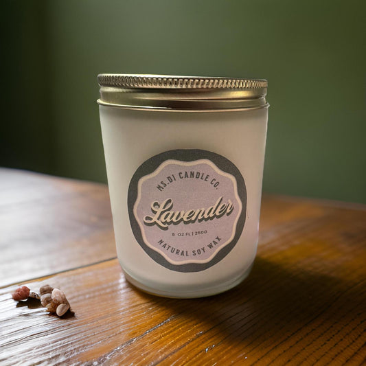 Frosted White Jar Candle