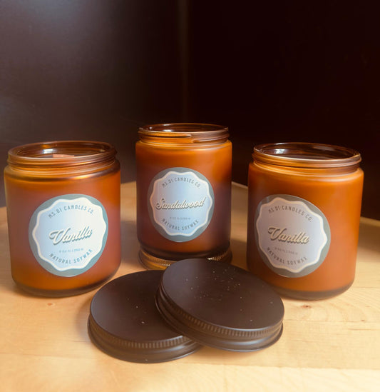 Amber Frosted Jar Candle